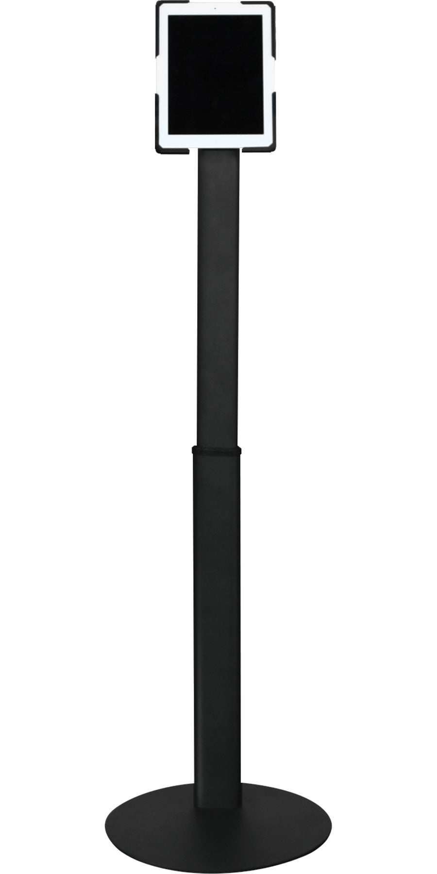 Assembled stand with tablet holder in portrait orientation (tablet not included).