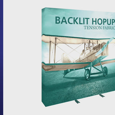 Hopup™ Pop-Up Display, Straight · 7½′w × 7½′h (BACKLIT)